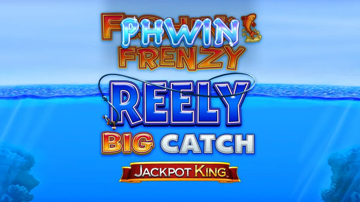 Isang makulay na slot game na may temang pangingisda at mga simbolo ng isda.